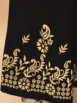 foil printed kurta with palazzo set - 15876551 - Standard Image - 8