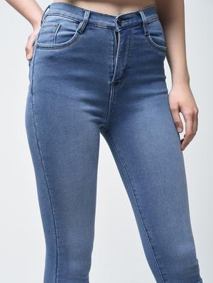 stone washed frayed skinny jeans - 15876702 - Standard Image - 5