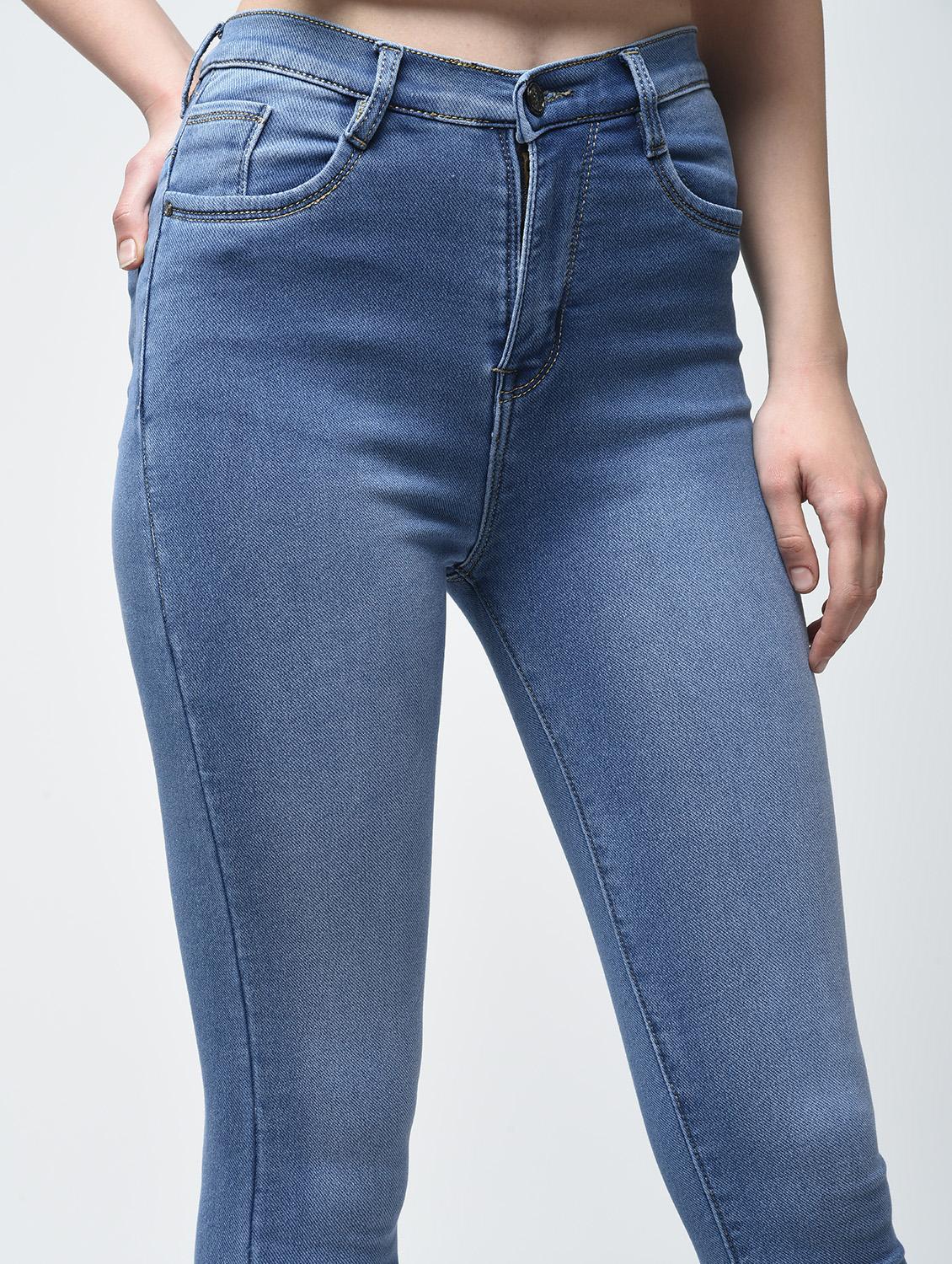 stone washed frayed skinny jeans - 15876702 - Zoom Image - 5
