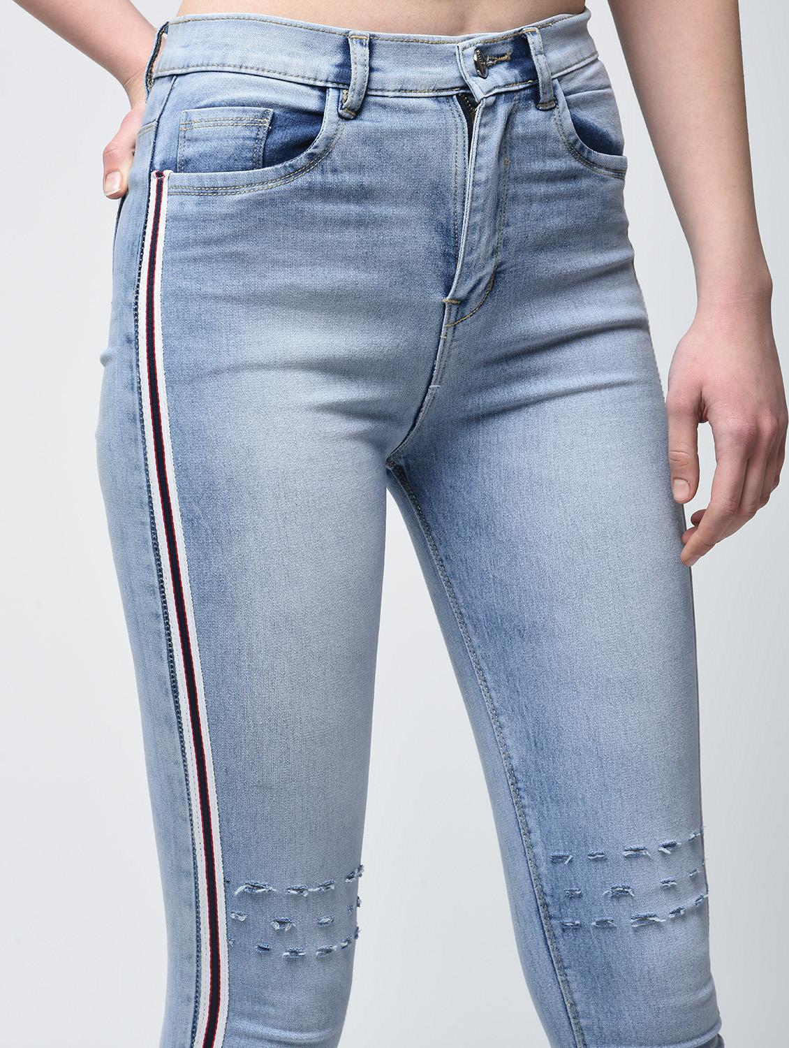 side striped distressed jeans - 15876705 - Zoom Image - 5
