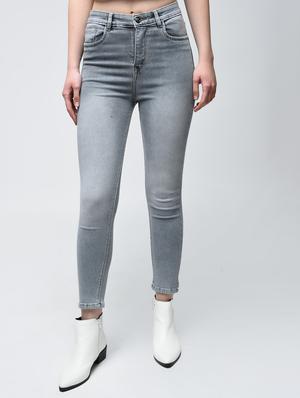 stone washed high waist jeans - 15876706 - Standard Image - 2