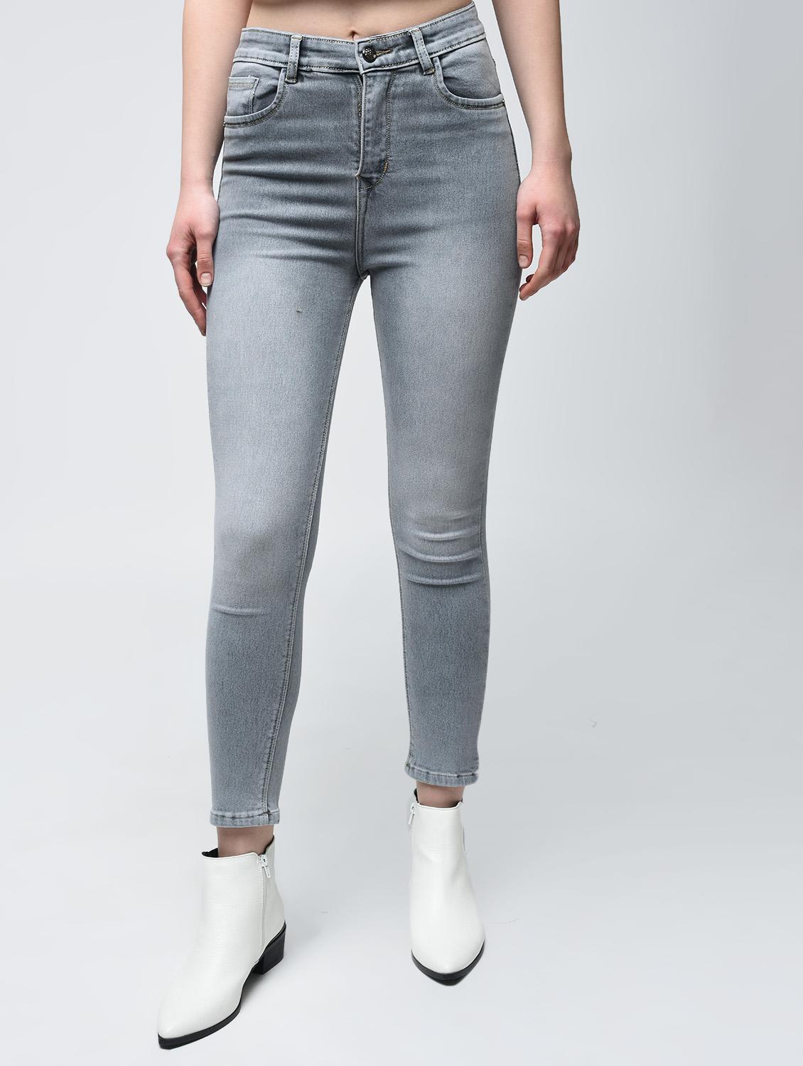 stone washed high waist jeans - 15876706 - Zoom Image - 2
