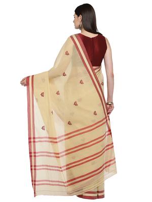 floral embroidered woven saree with blouse - 15876949 - Standard Image - 2