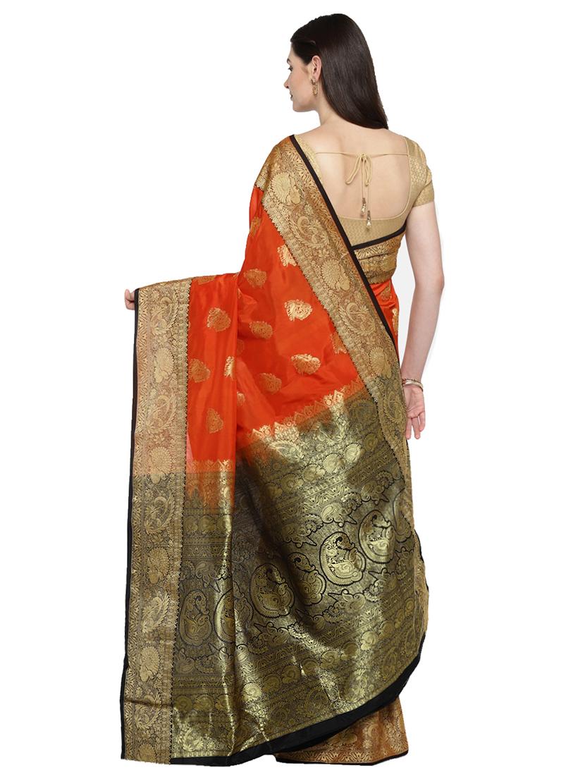 conversational zari motif woven saree with blouse - 15876958 - Zoom Image - 2