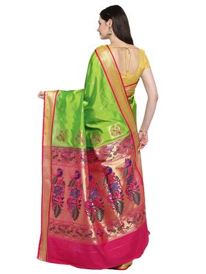 conversational zari motif woven saree with blouse - 15876960 - Standard Image - 2