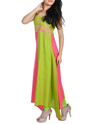 Asymmetric contrast kurta - 15877286 - Standard Image - 2
