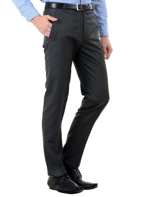black cotton flat front formal trouser - 15878032 - Standard Image - 2