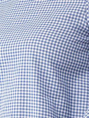 checkered bow detail bell sleeved top - 15879506 - Standard Image - 5