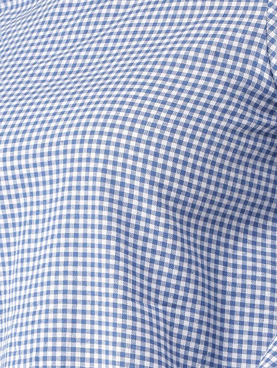 checkered bow detail bell sleeved top - 15879506 - Zoom Image - 5