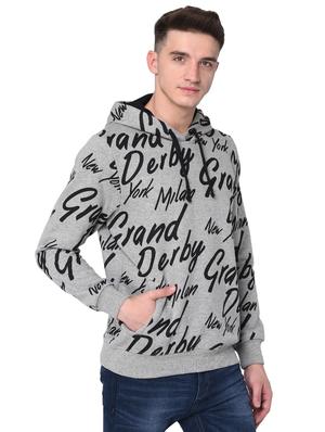 grey fleece all over print sweatshirt - 15881045 - Standard Image - 2