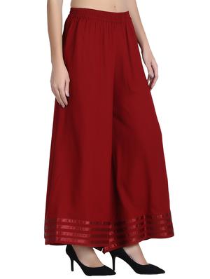 elasticated waist flared palazzo - 15881205 - Standard Image - 2
