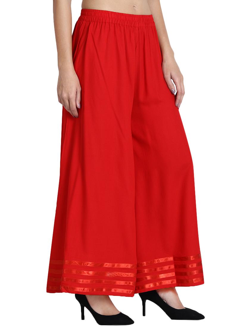 elasticated waist flared palazzo - 15881502 - Zoom Image - 2