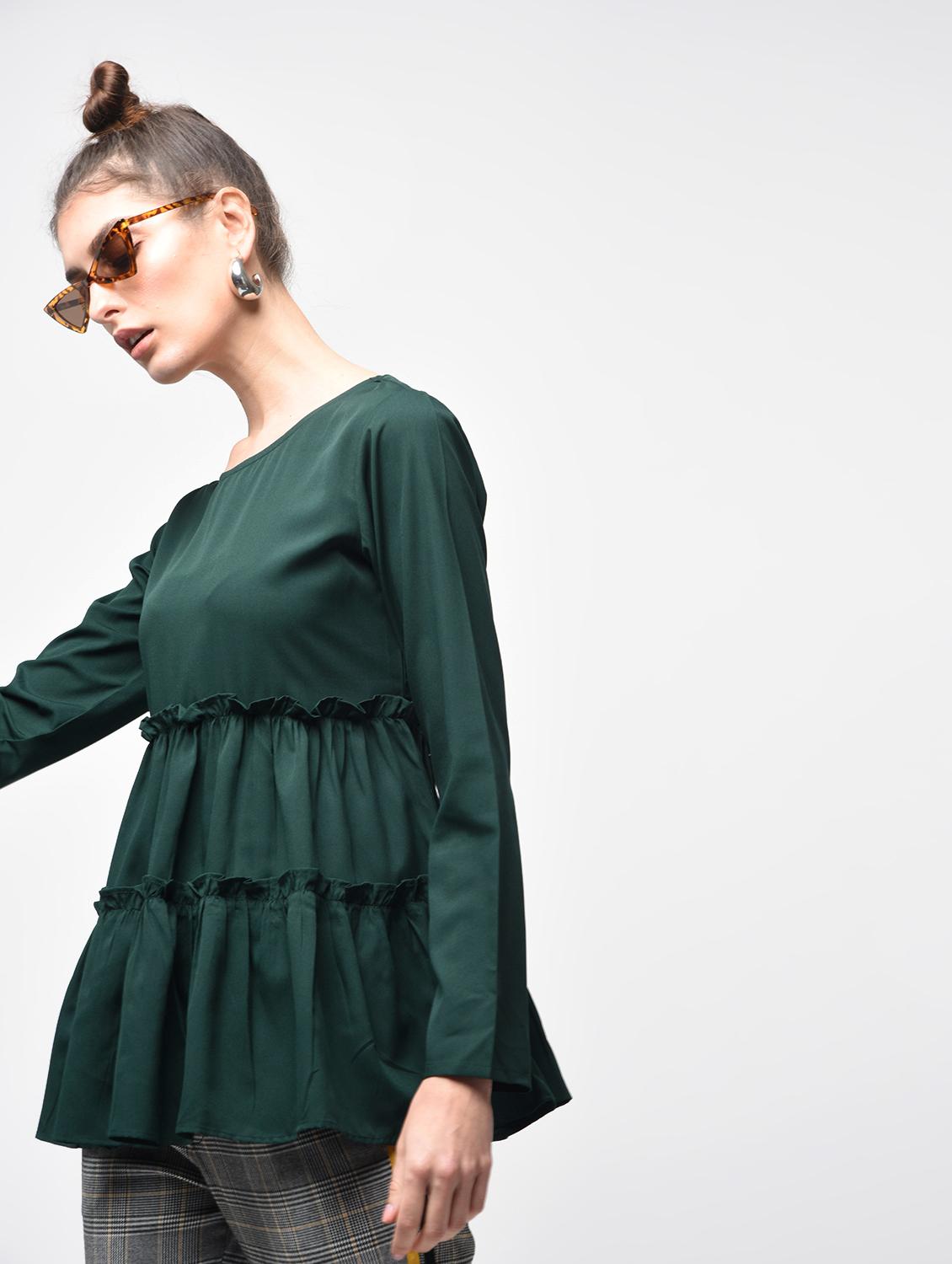 frill trim tiered top - 15881804 - Zoom Image - 2