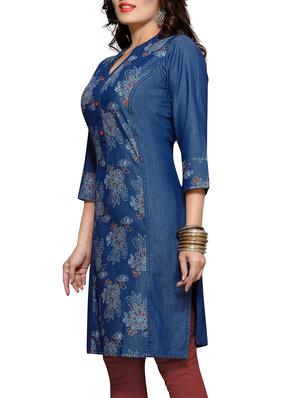 printed straight kurta - 15883470 - Standard Image - 2