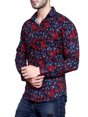 red printed casual shirt - 15883520 - Standard Image - 2