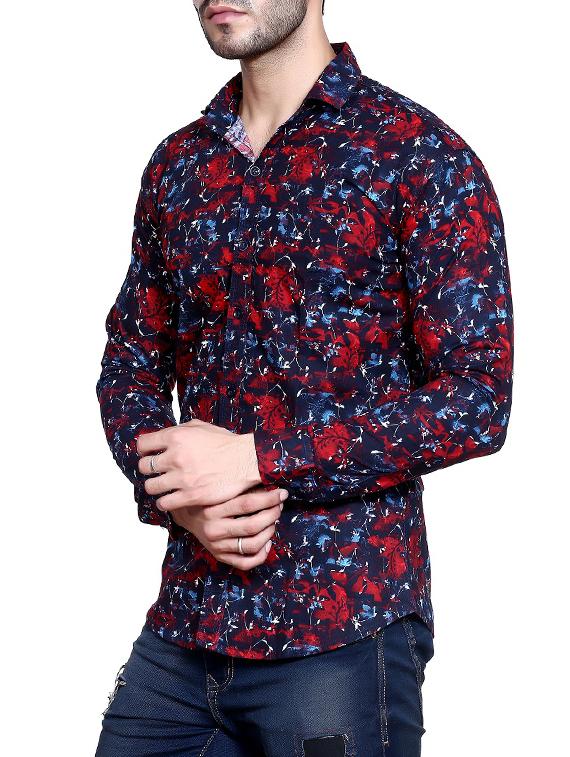red printed casual shirt - 15883520 - Zoom Image - 2
