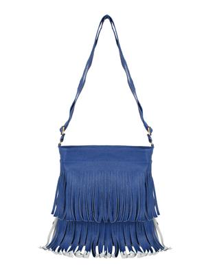 blue leatherette (pu) regular sling bag - 15883850 - Standard Image - 2