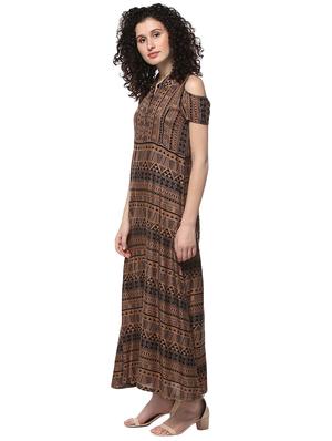 a-line cold shoulder dress - 15884173 - Standard Image - 2