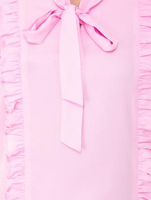 frill detail tie neck ruffle top - 15884773 - Standard Image - 5