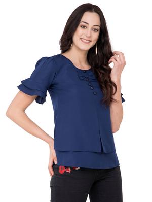 bow detail layered top - 15884800 - Standard Image - 2