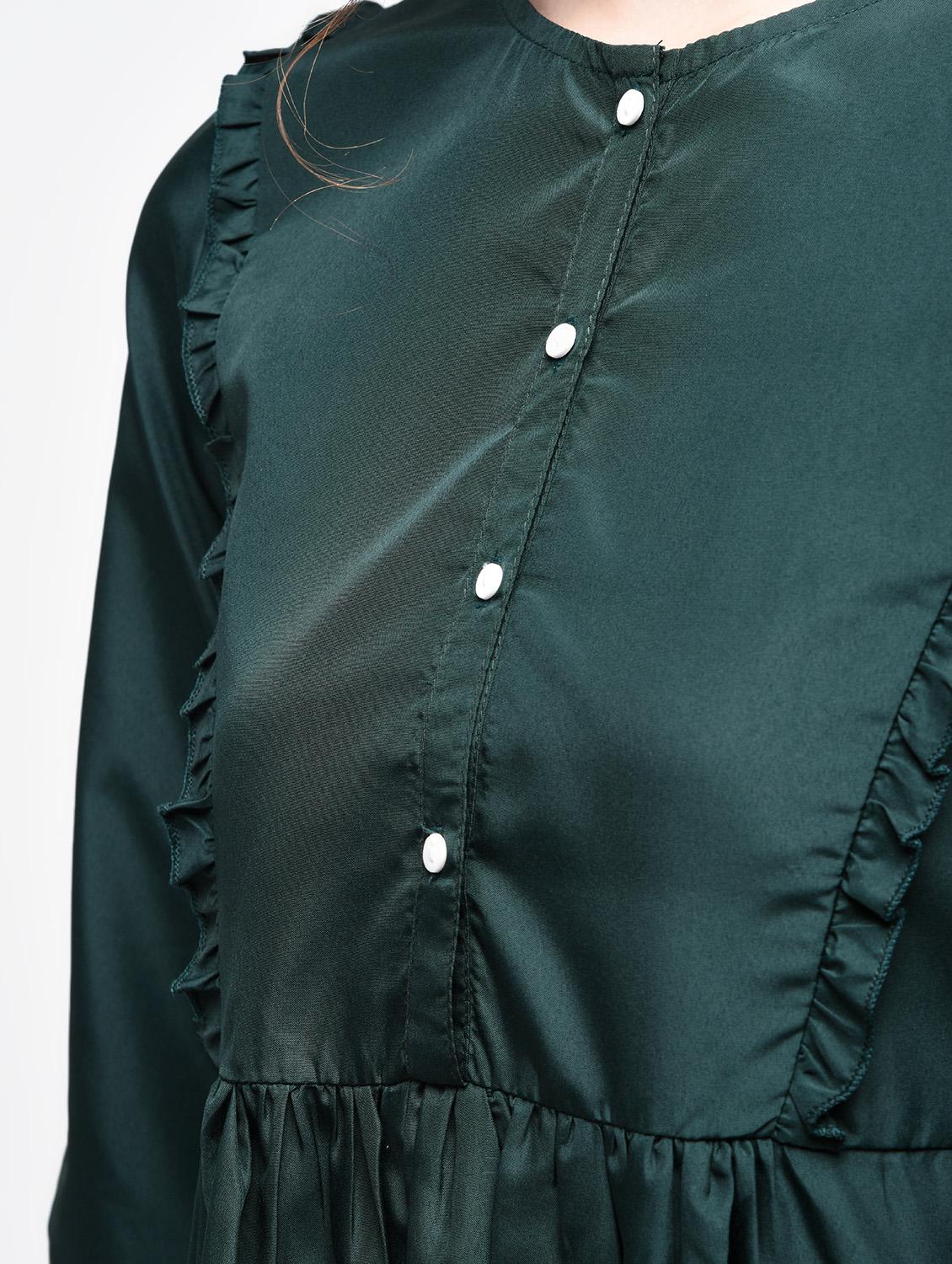 ruffle trim gathered top - 15887608 - Zoom Image - 5