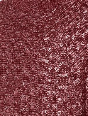 ribbed edge round neck pullover - 15890361 - Standard Image - 5