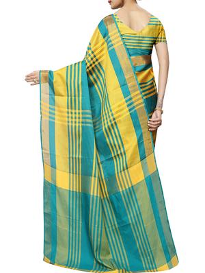 striped woven saree with blouse - 15890570 - Standard Image - 2