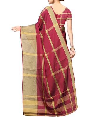 striped woven saree with blouse - 15890594 - Standard Image - 2