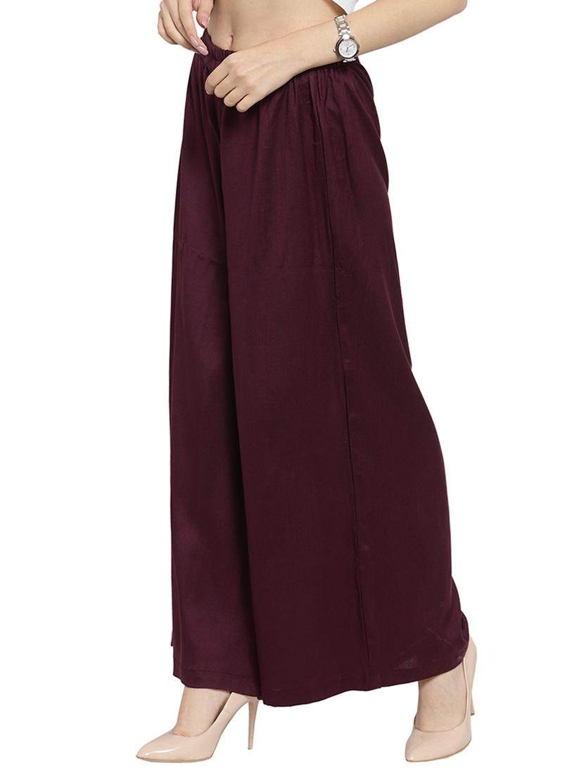 mid waist flared palazzo - 15893008 - Zoom Image - 2