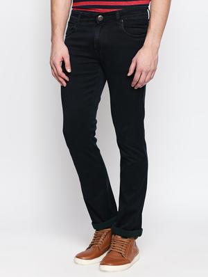 green cotton blend plain jeans - 15893212 - Standard Image - 2