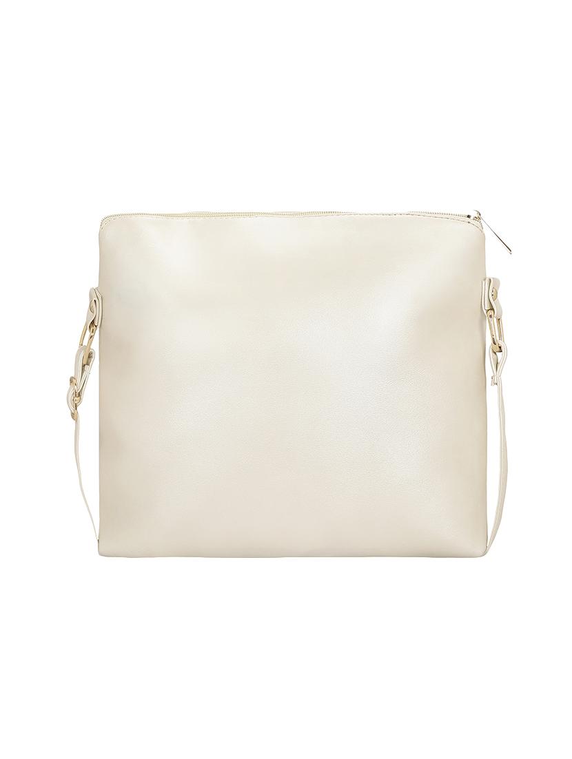 white leatherette (pu) regular sling bag - 15893340 - Zoom Image - 2