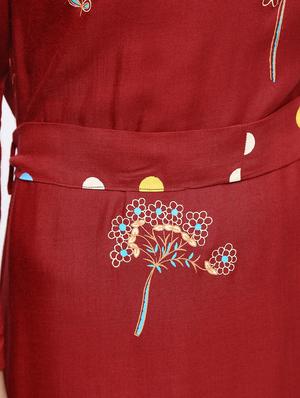 Printed a-line dress - 15893352 - Standard Image - 5