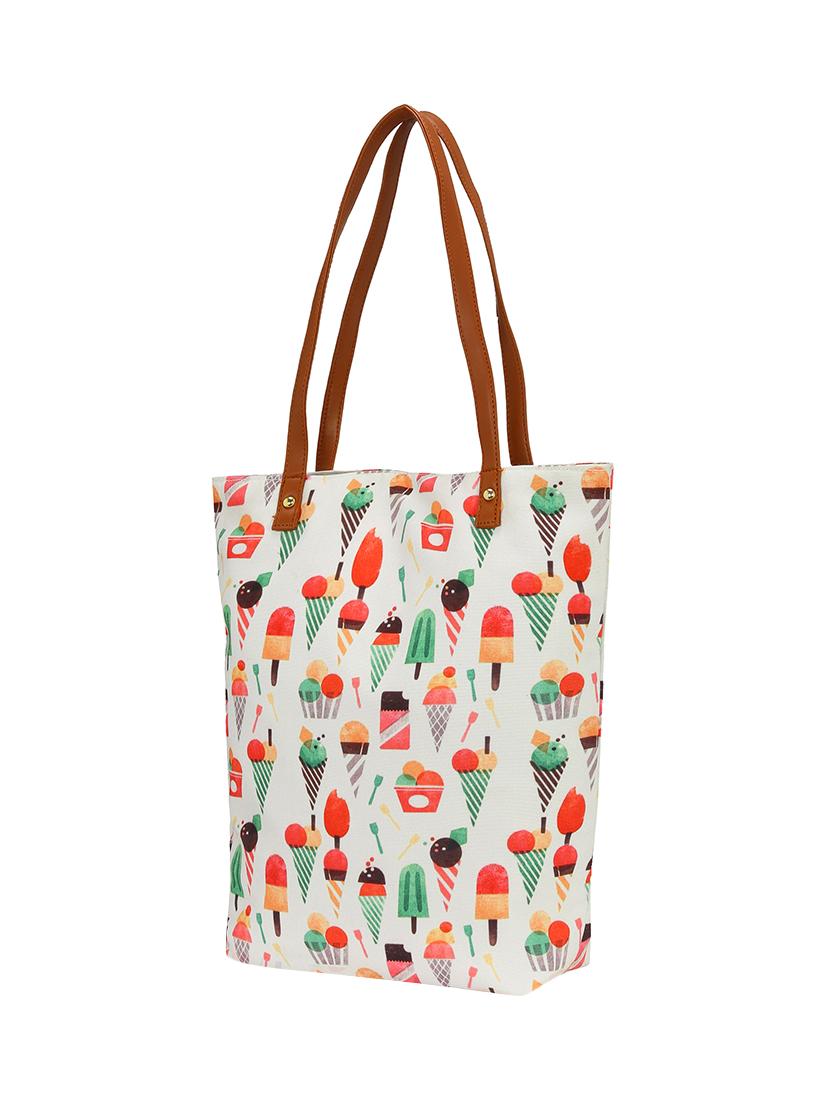 white canvas regular shopping bag - 15893372 - Zoom Image - 2