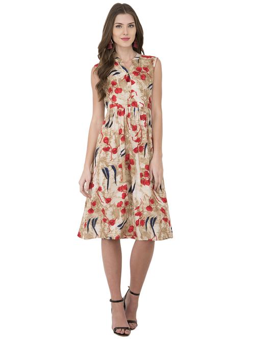tie back button detail dress - 15894067 - Standard Image - 1