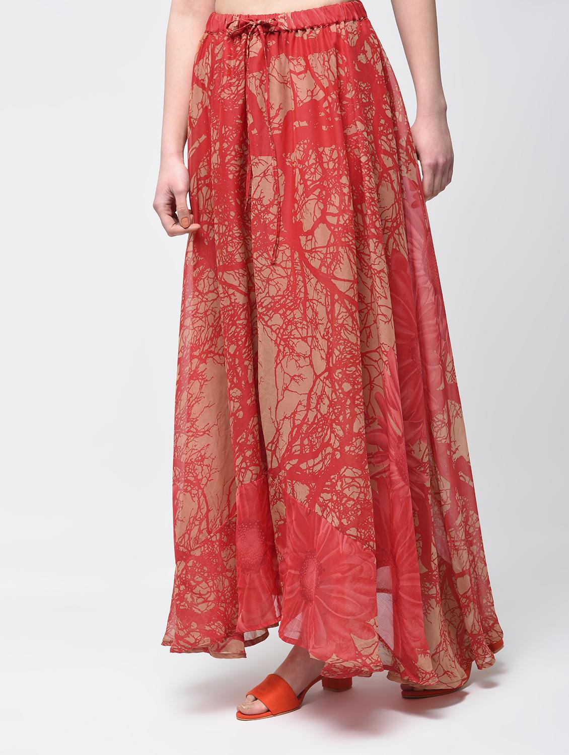 Abstract print maxi skirt - 15894094 - Zoom Image - 2