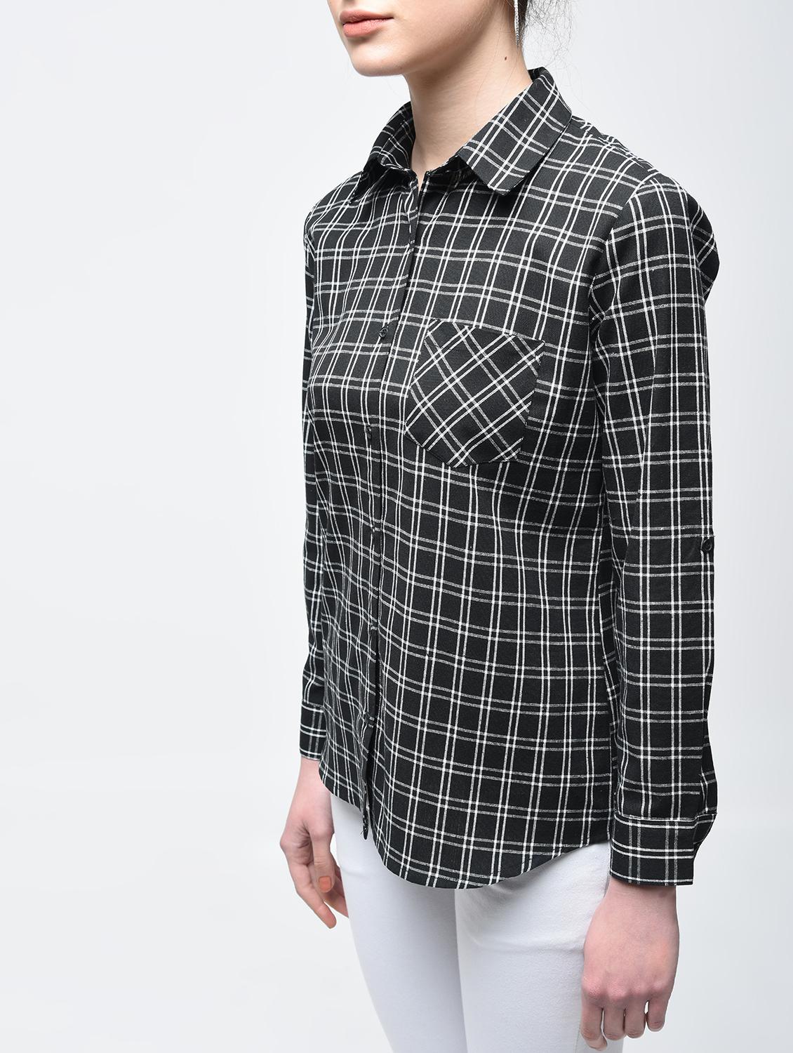 coal black checkered shirt - 15894131 - Zoom Image - 5