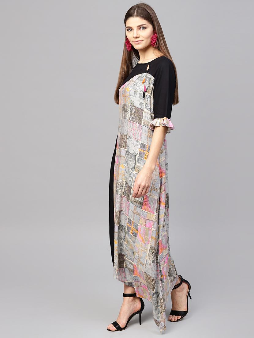asymmetric printed dress - 15894309 - Zoom Image - 2