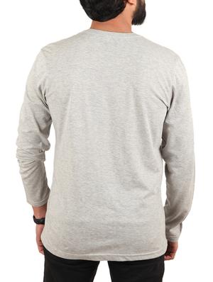 grey cotton chest print t-shirt - 15894490 - Standard Image - 2