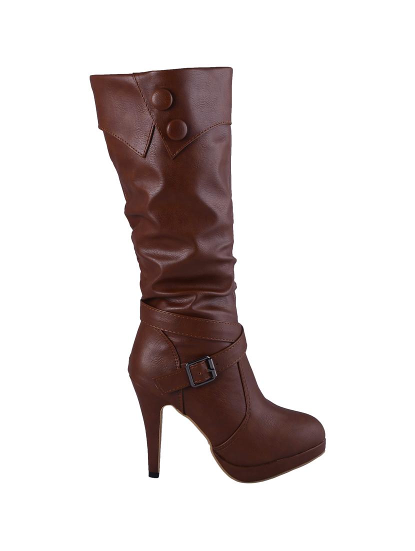 brown knee length boots - 15897237 - Zoom Image - 2