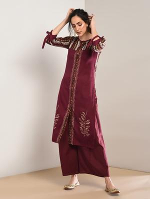 Block print straight kurta - 15897412 - Standard Image - 2