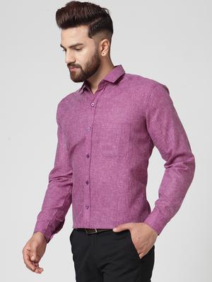 purple cotton formal shirt - 15897621 - Standard Image - 2