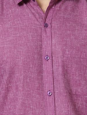 purple cotton formal shirt - 15897621 - Standard Image - 5