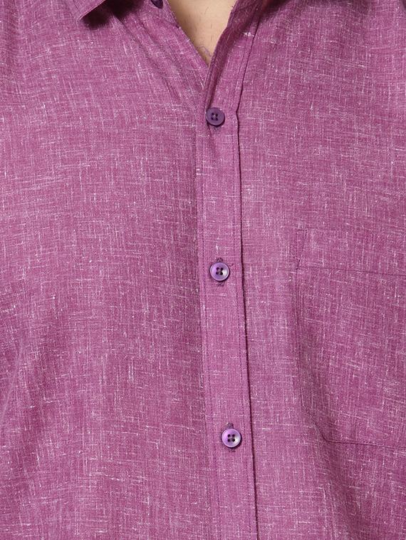 purple cotton formal shirt - 15897621 - Zoom Image - 5