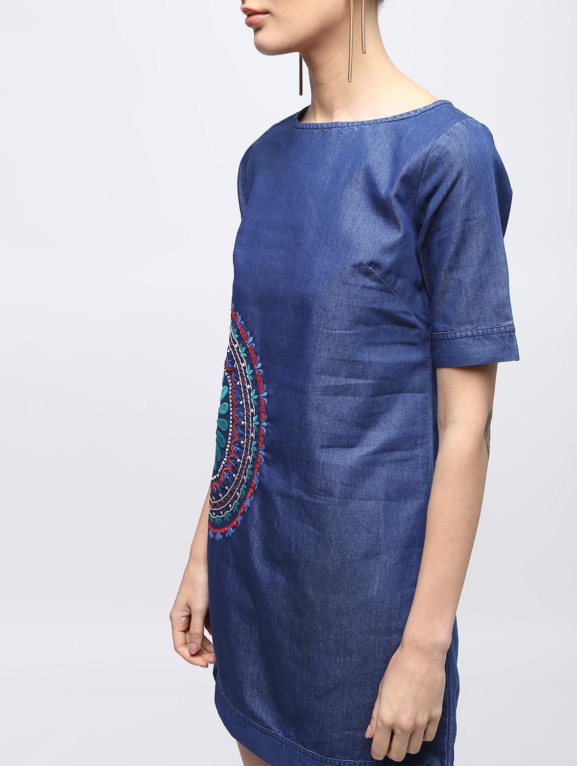 embroidered a-line dress - 15897858 - Zoom Image - 5