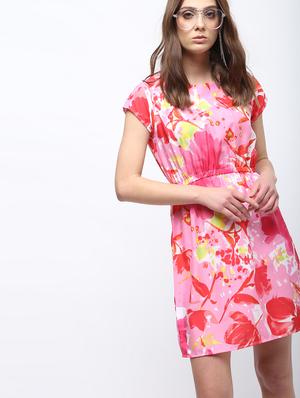 elasticated waist a-line dress - 15897878 - Standard Image - 2
