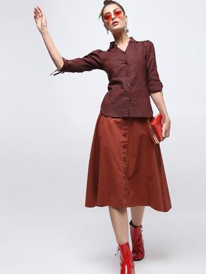mandarin neck tie up sleeved shirt - 15897881 - Standard Image - 2