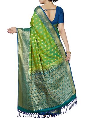 ethnic zari motif banarasi saree with blouse - 15898593 - Standard Image - 2