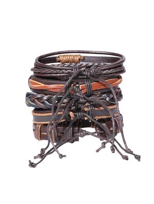 coffee brown leather bracelet - 15899712 - Standard Image - 2