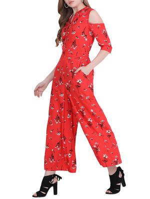 cold shoulder floral jumpsuit - 15899907 - Standard Image - 2