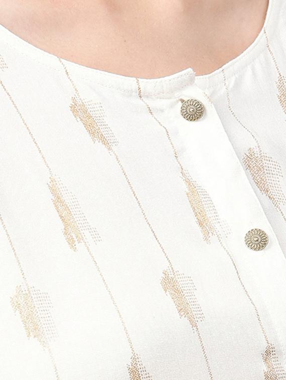 button detail a-line dress - 15900704 - Zoom Image - 5